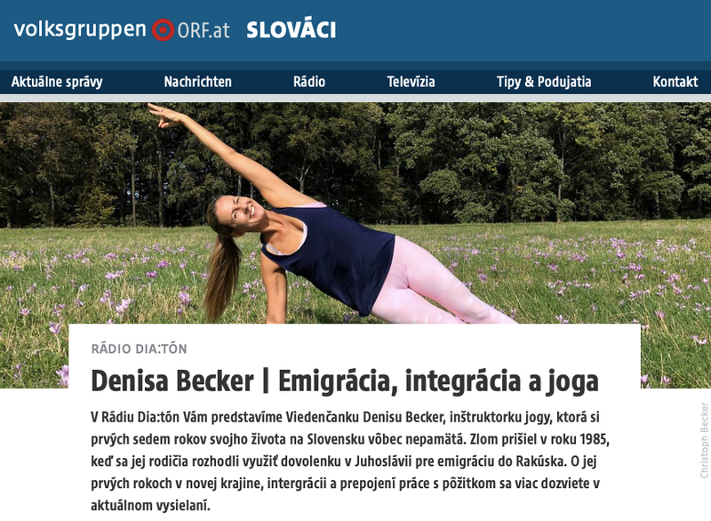 Hier findest Du den Link zum Interview auf Slowakisch zu Emigration, Integration und Yoga
