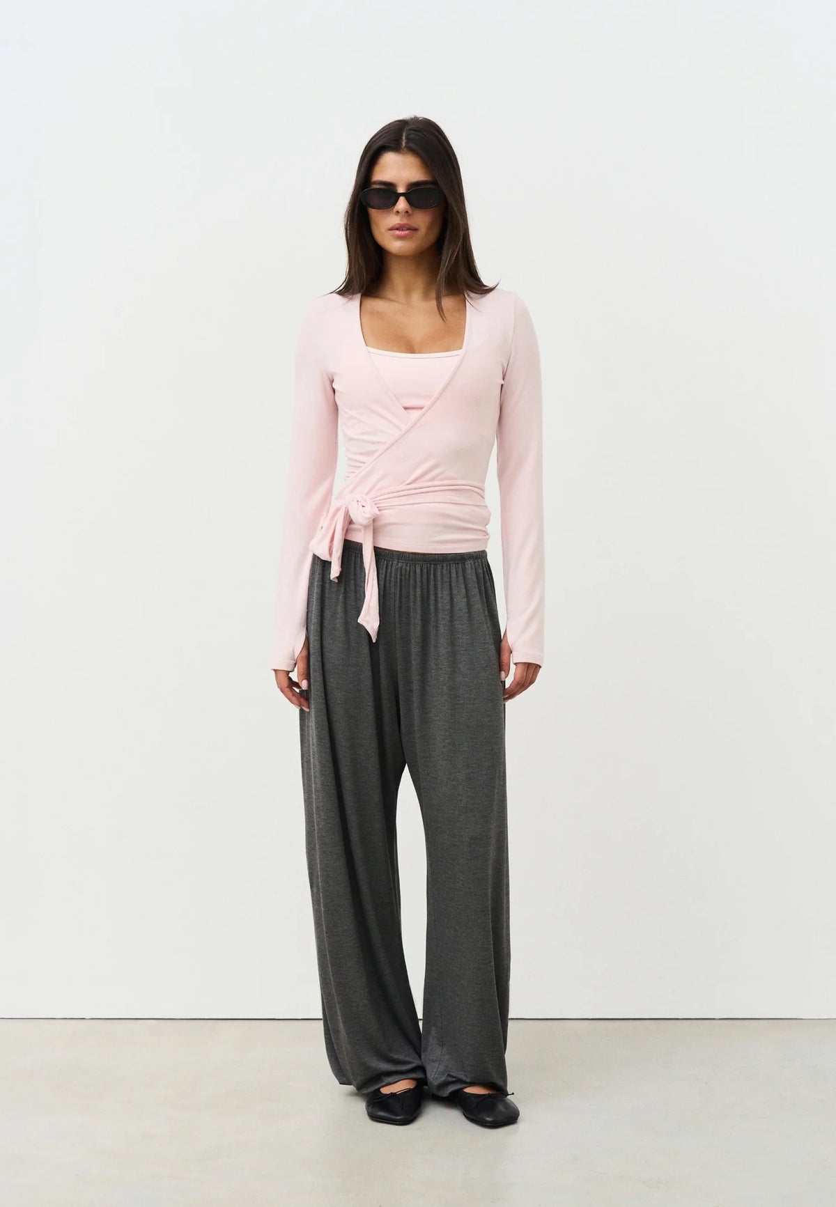 BALLOON PANTS - DARK GREY MARL
