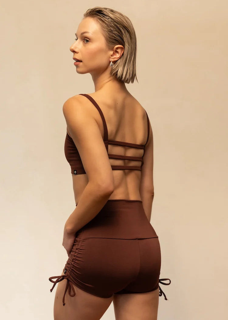 CAGE BACK BRA - CACAO