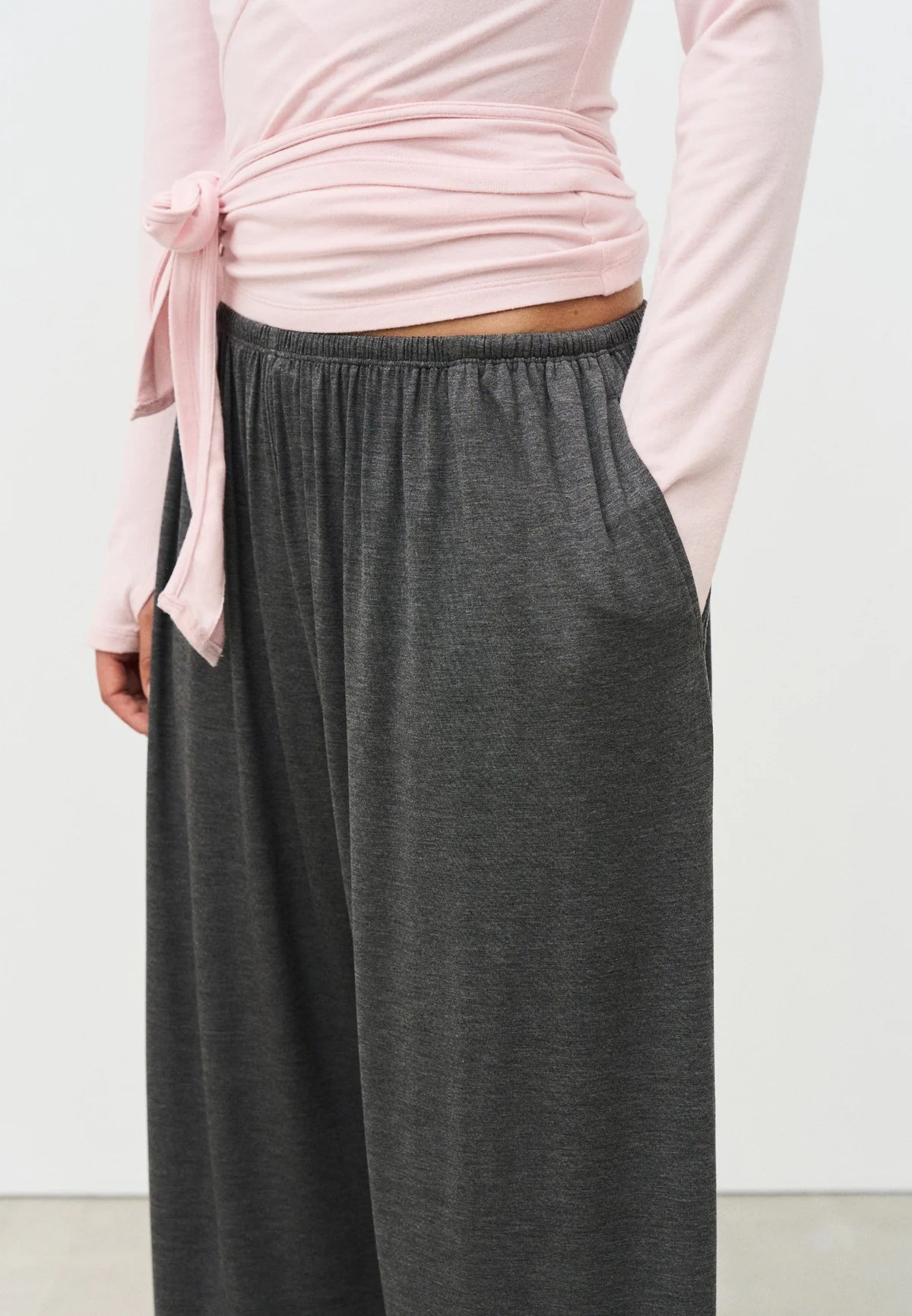 BALLOON PANTS - DARK GREY MARL