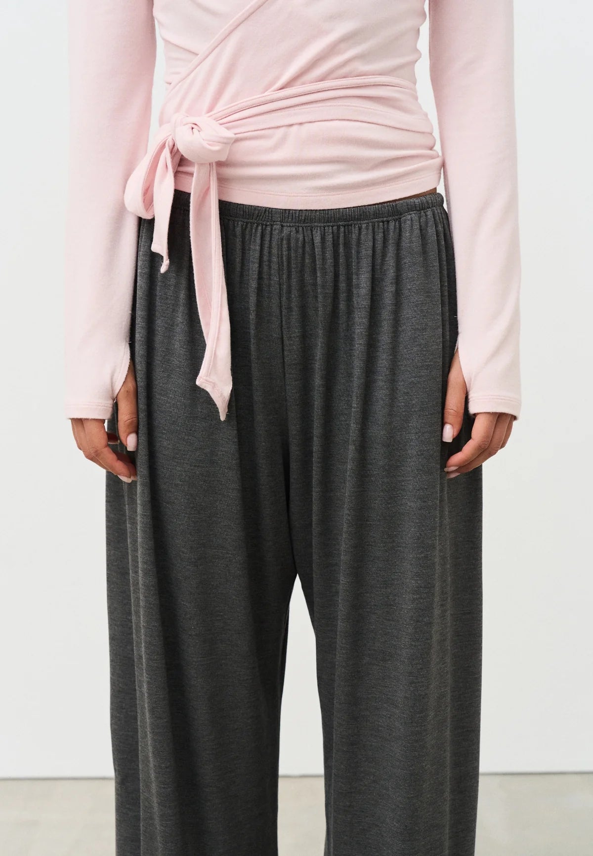 BALLOON PANTS - DARK GREY MARL