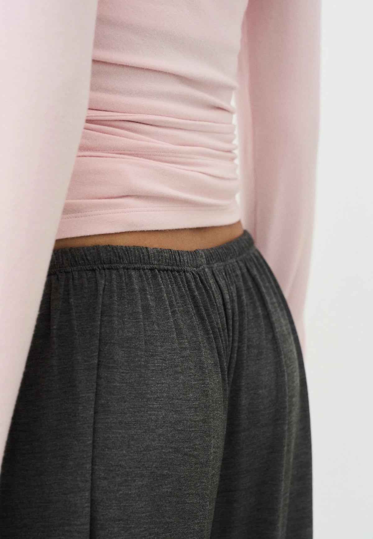 BALLOON PANTS - DARK GREY MARL