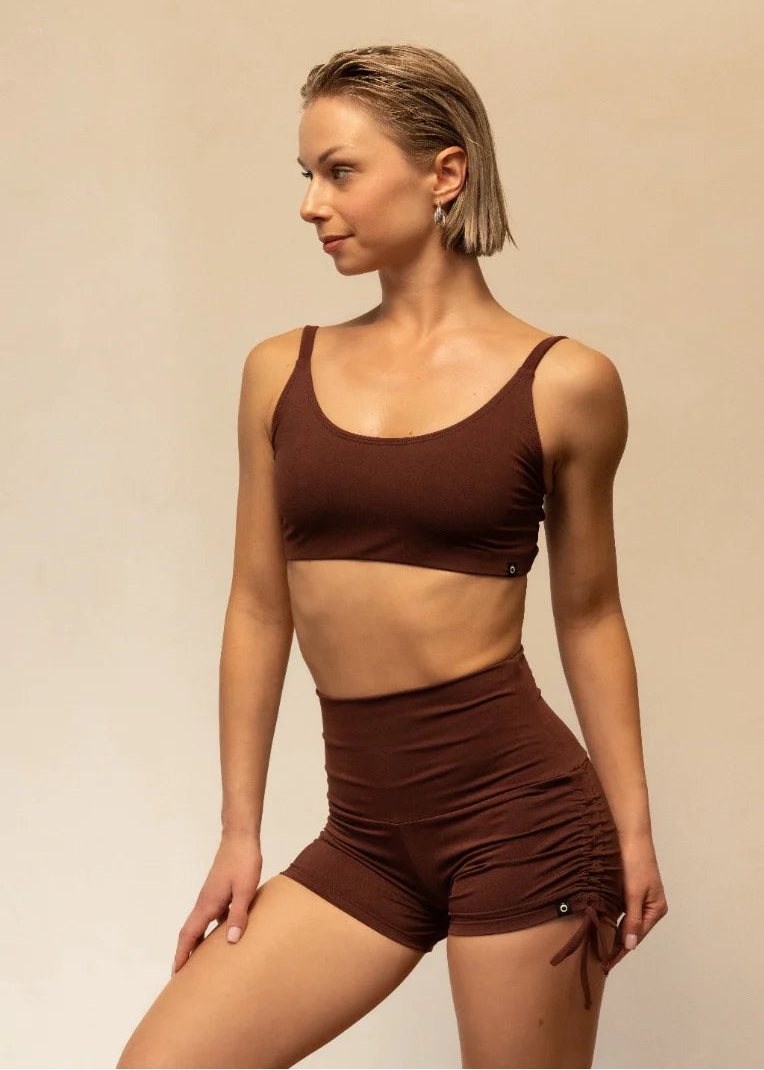 CAGE BACK BRA - CACAO