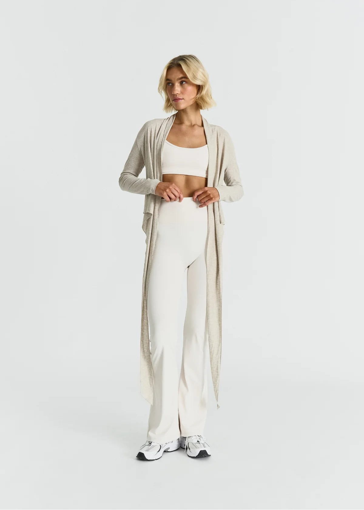 RIBBED BALLET WRAP - OATMEAL