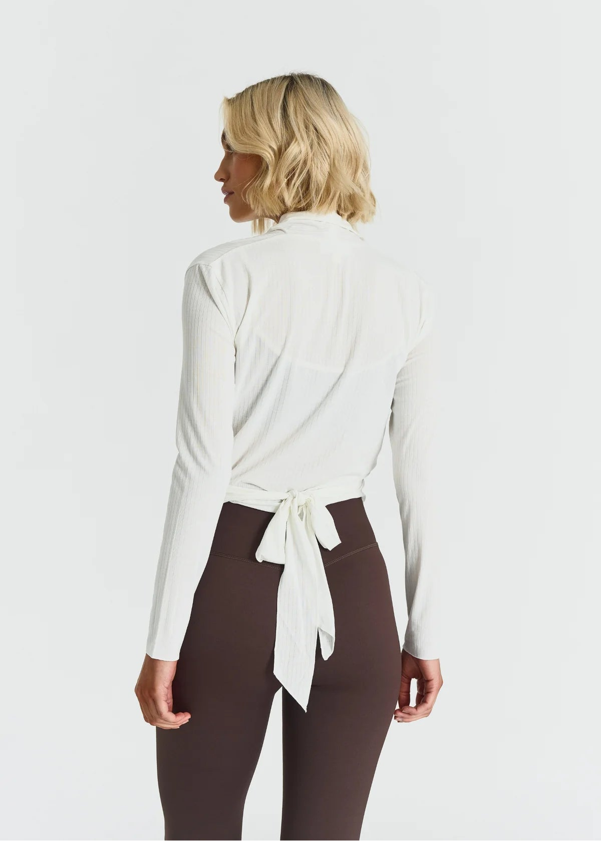 RIBBED BALLET WRAP - OFF WHITE