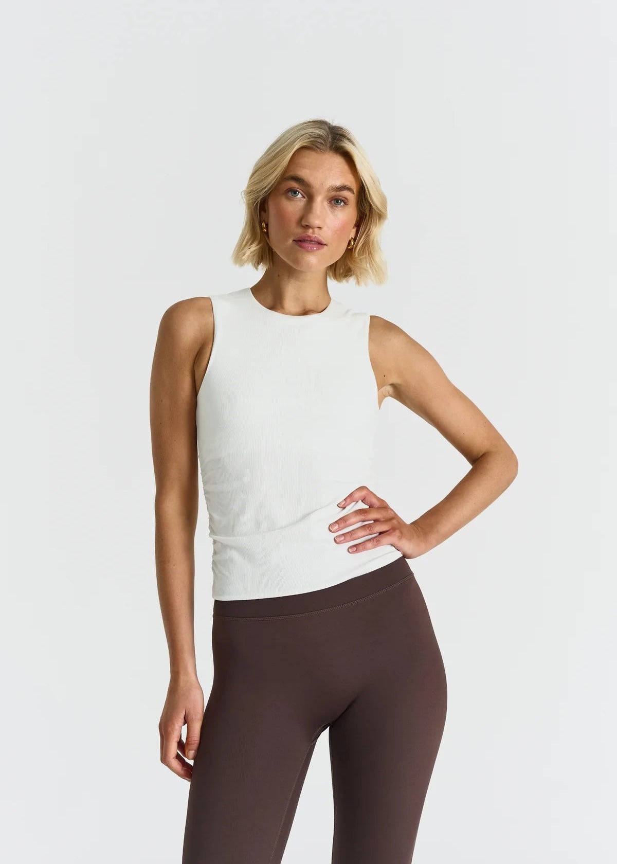 RIBBED MODAL TANK TOP - OFF WHITE