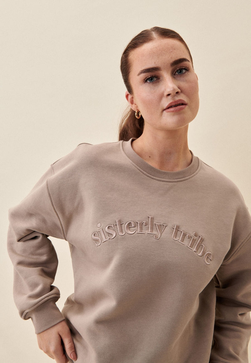 SISTERLY TRIBE SWEATSHIRT - CAPPUCCINO