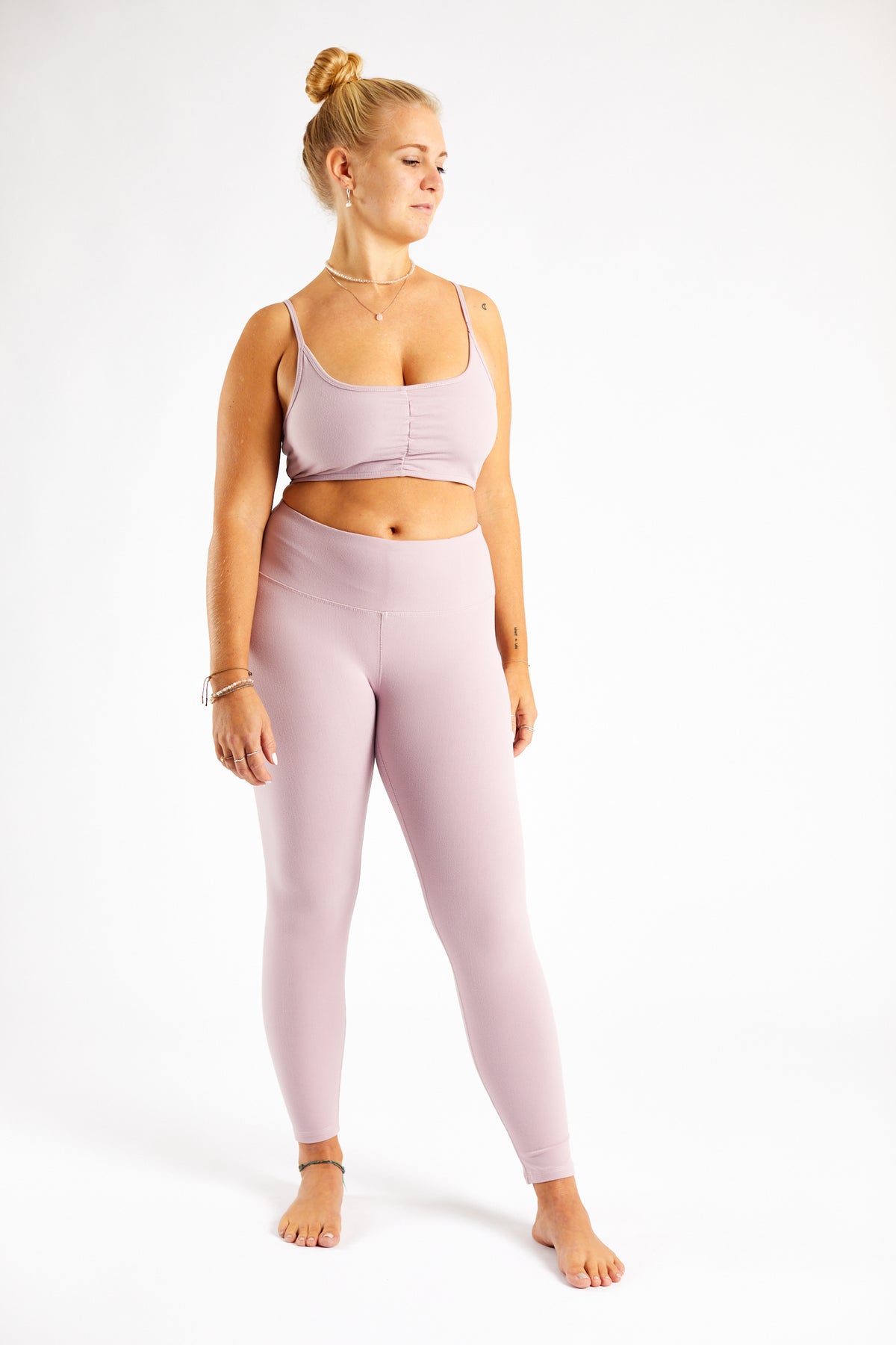 NICOLE HI-RISE YOGA LEGGINGS IN PUDERROSA