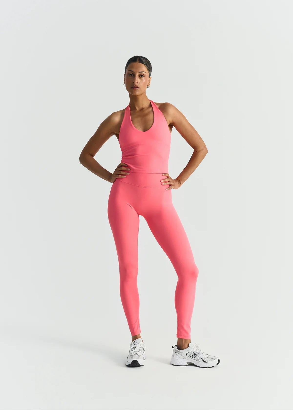 SOFTSCULPT HALTER NECK TOP - SUNKISSED CORAL