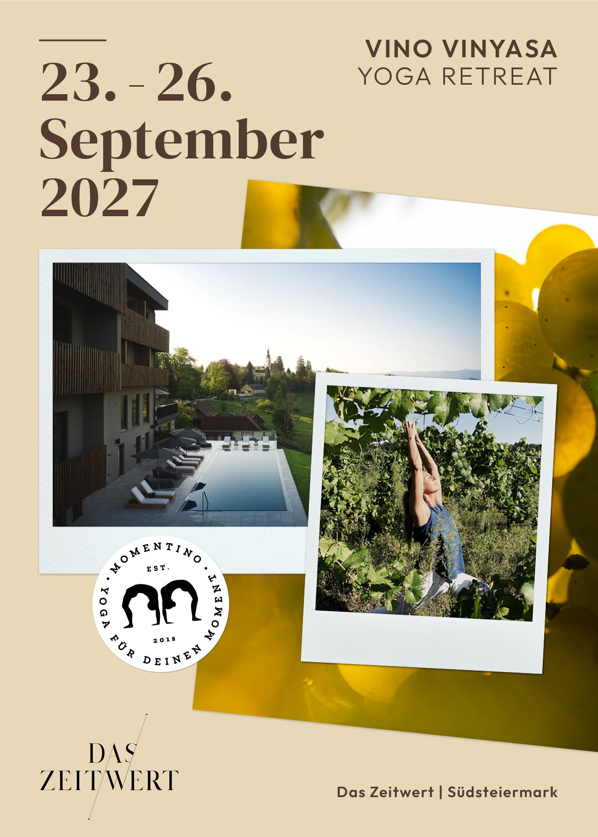 Vino Vinyasa Retreat | Sep 2027 | Das Zeitwert