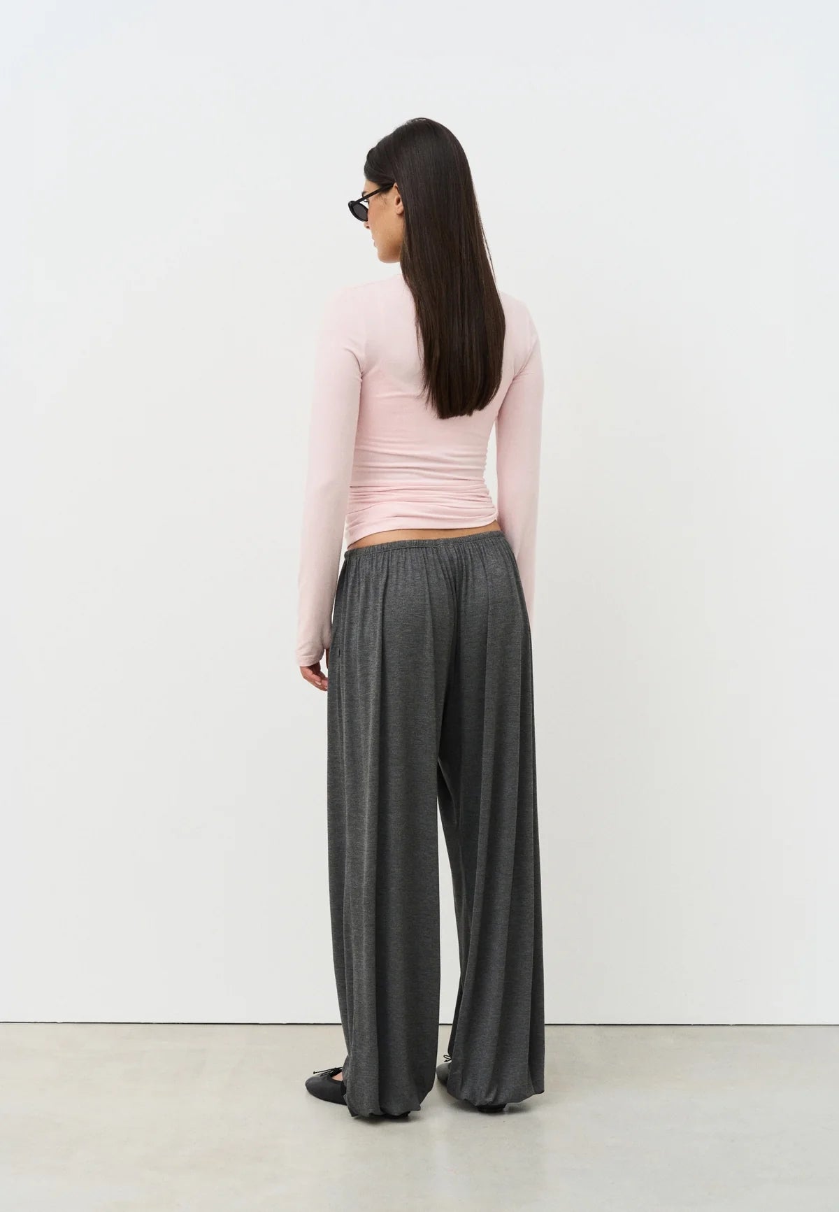 BALLOON PANTS - DARK GREY MARL