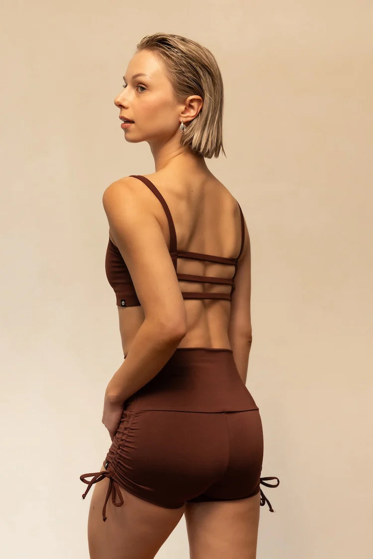 CAGE BACK BRA - CACAO