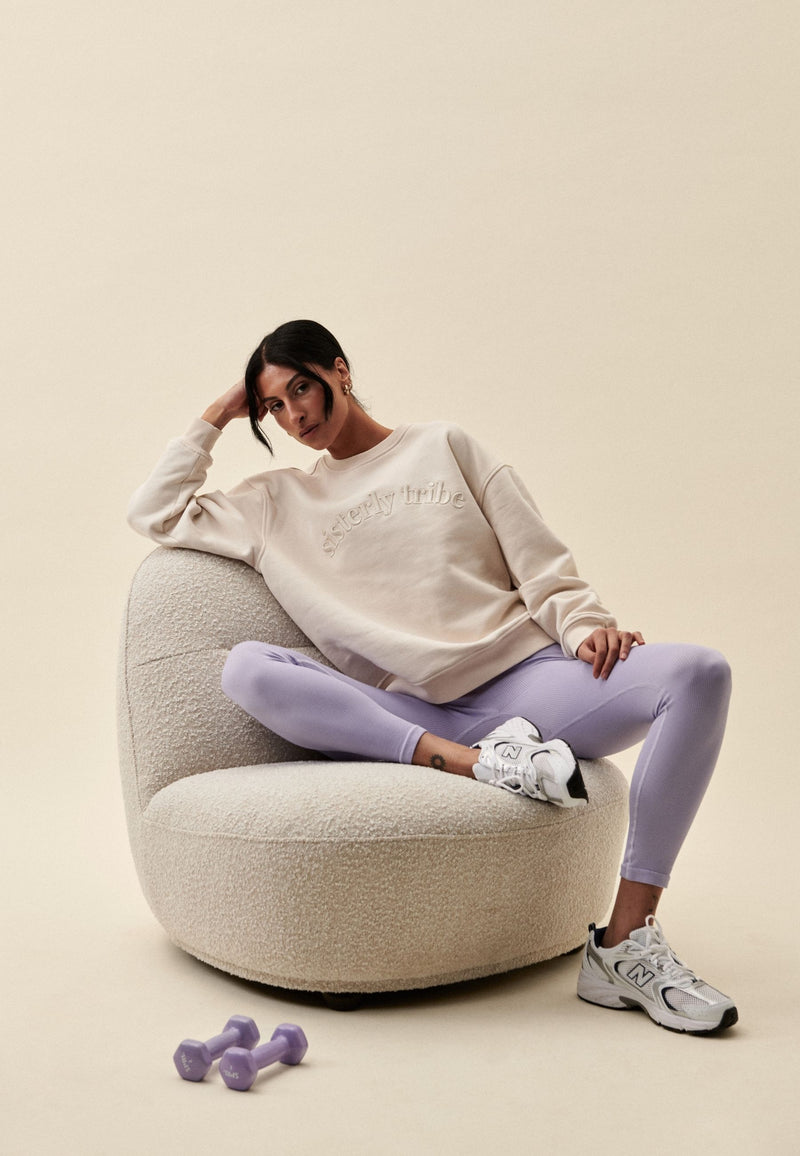 SISTERLY TRIBE SWEATSHIRT - MARSHMALLOW