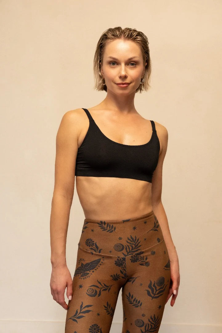 CAGE BACK BRA - BLACK