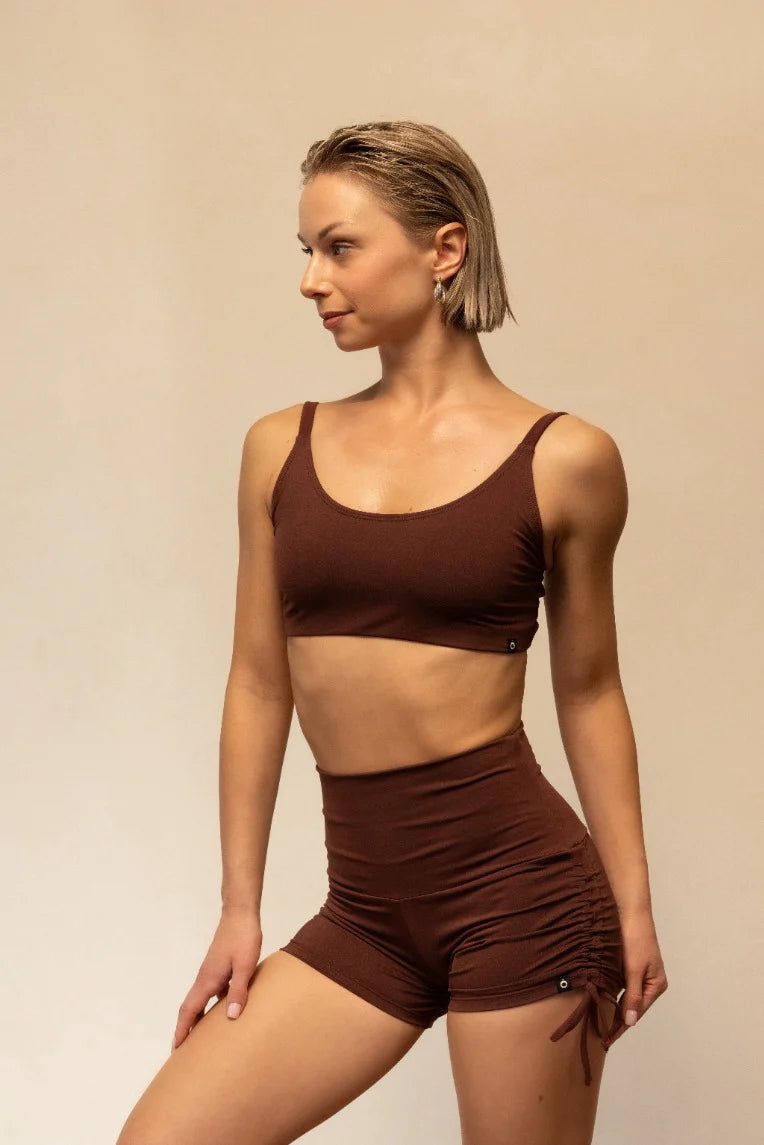CAGE BACK BRA - CACAO