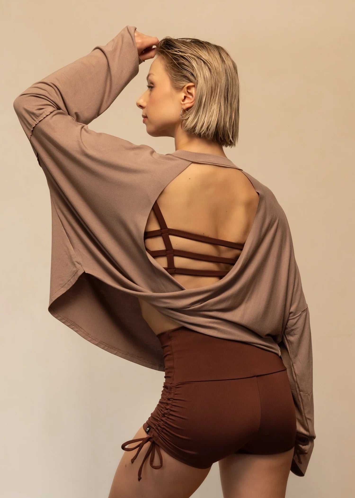 PURA VIDA LONG SLEEVE TOP - TOFFEE