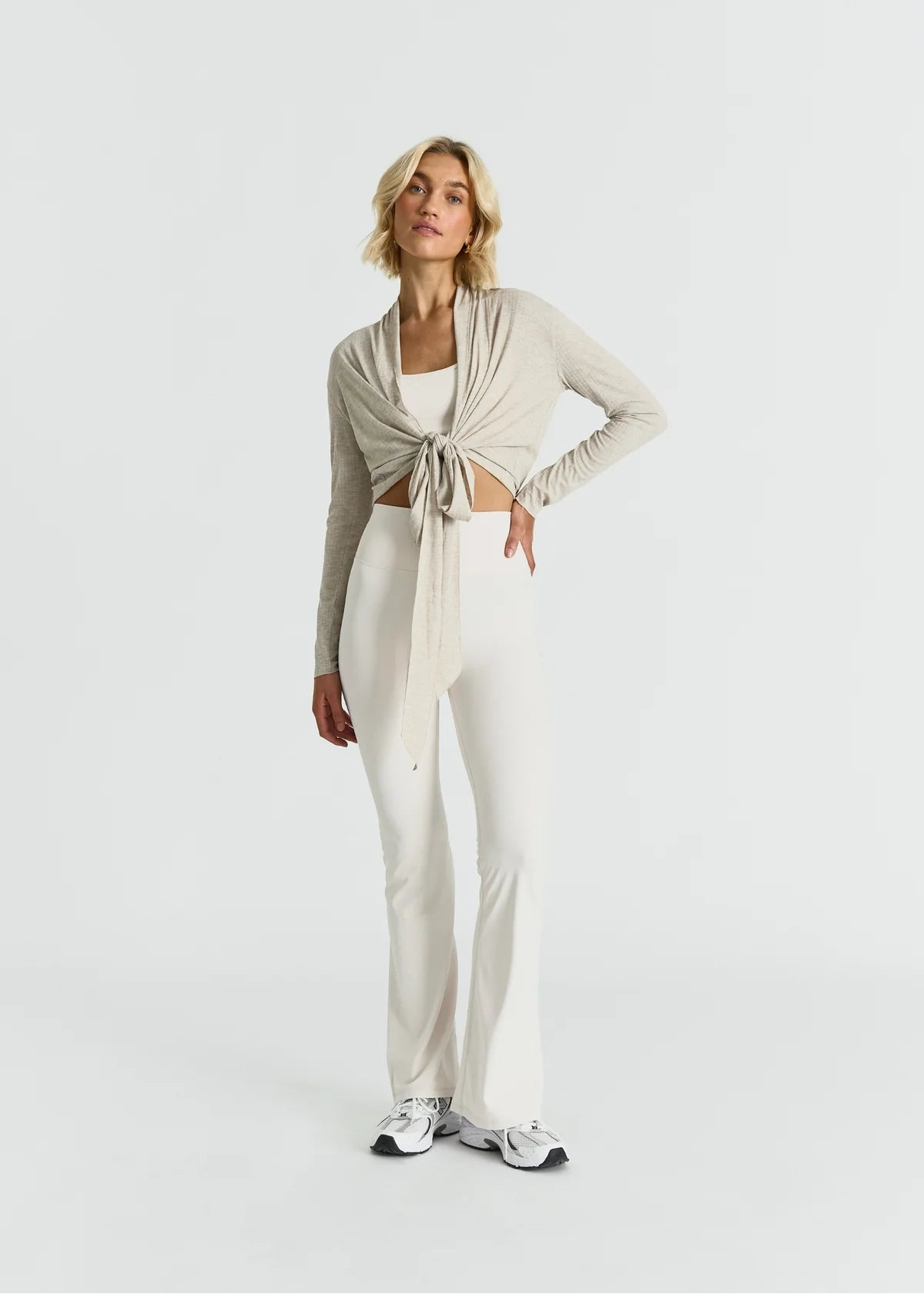 RIBBED BALLET WRAP - OATMEAL