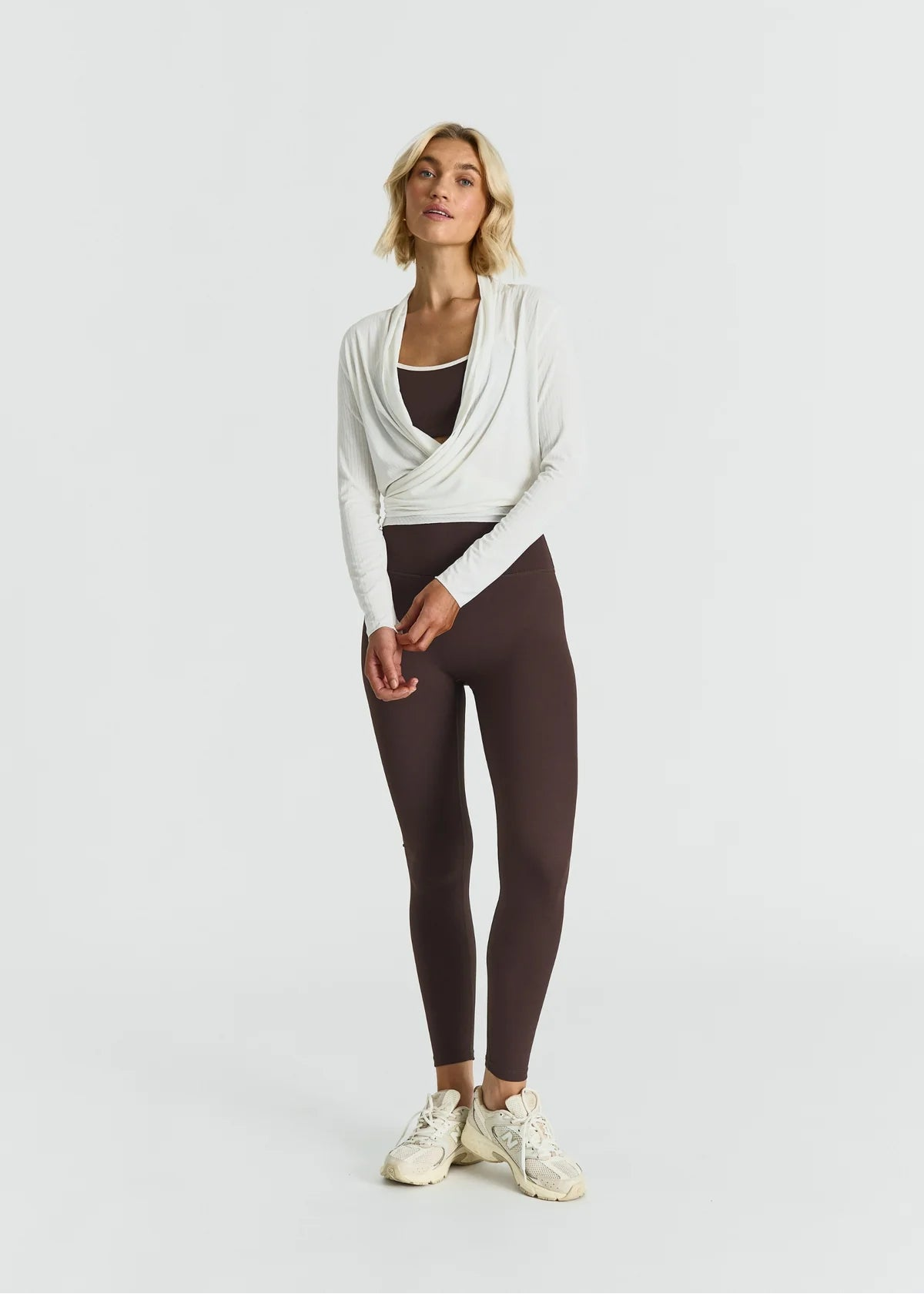RIBBED BALLET WRAP - OFF WHITE