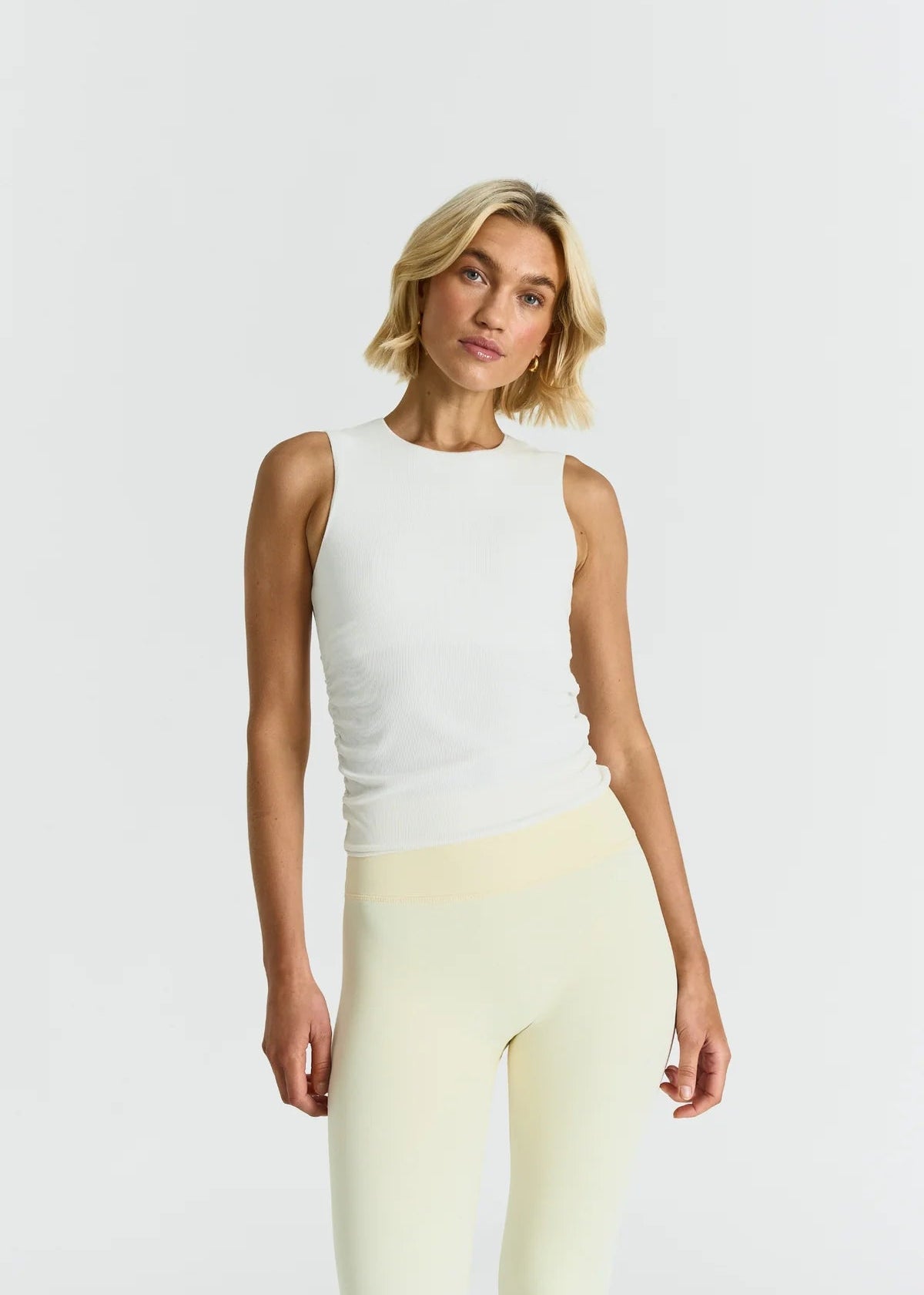 RIBBED MODAL TANK TOP - OFF WHITE