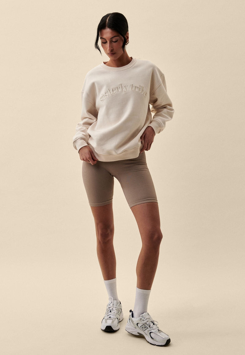 SISTERLY TRIBE SWEATSHIRT - MARSHMALLOW