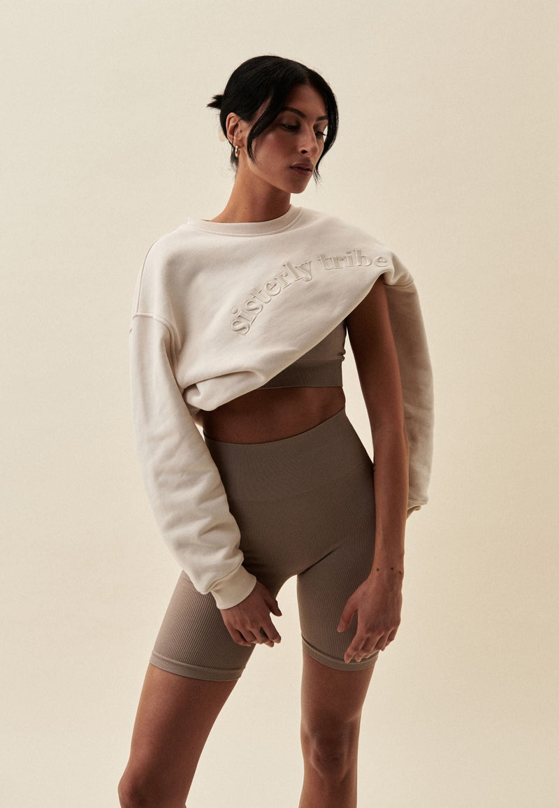 SISTERLY TRIBE SWEATSHIRT - MARSHMALLOW
