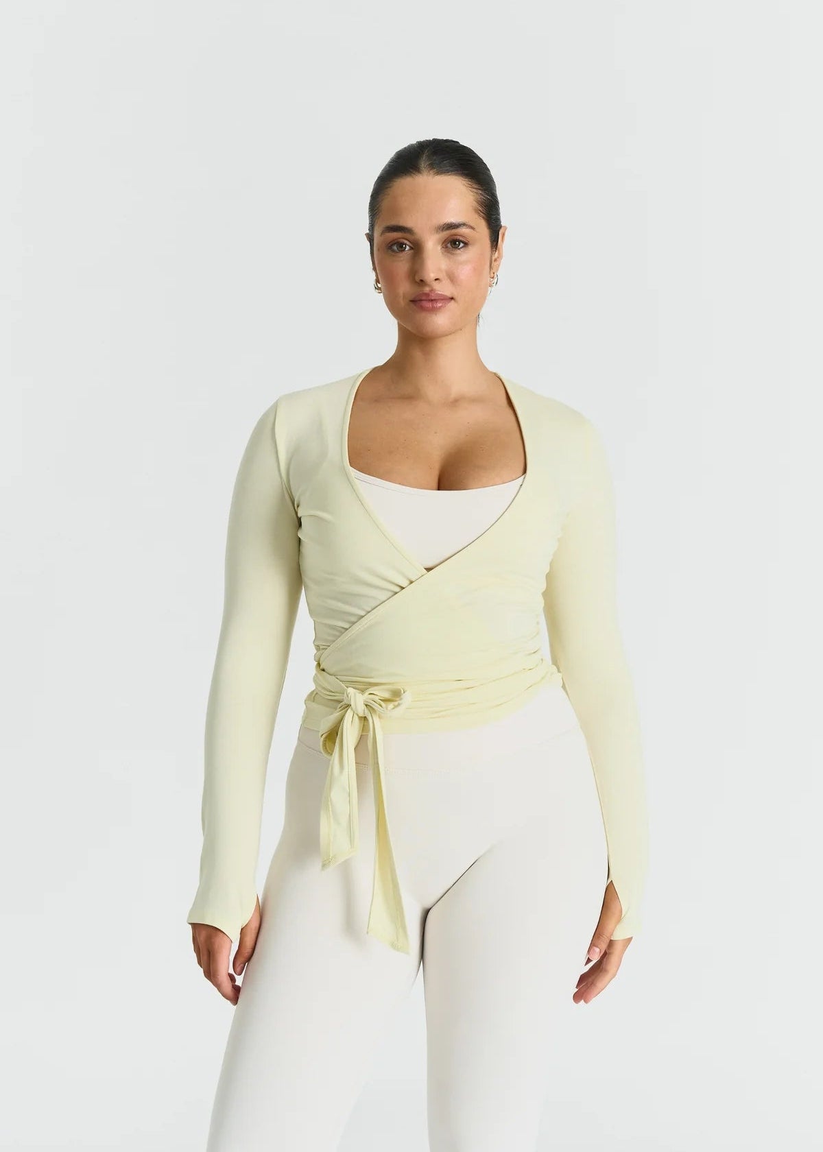 SOFT BALLET WRAP TOP - LEMONADE
