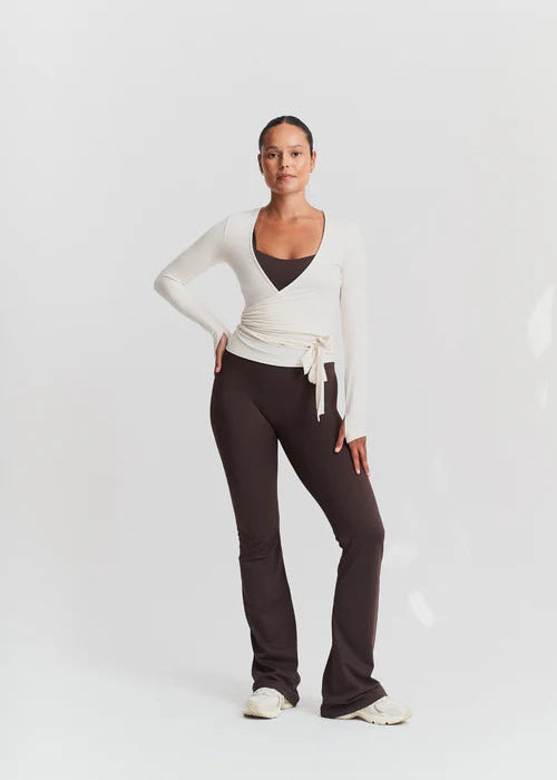 SOFT BALLET WRAP TOP - OFF WHITE