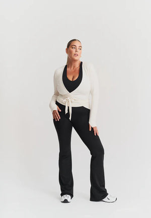 SOFT BALLET WRAP TOP - OFF WHITE