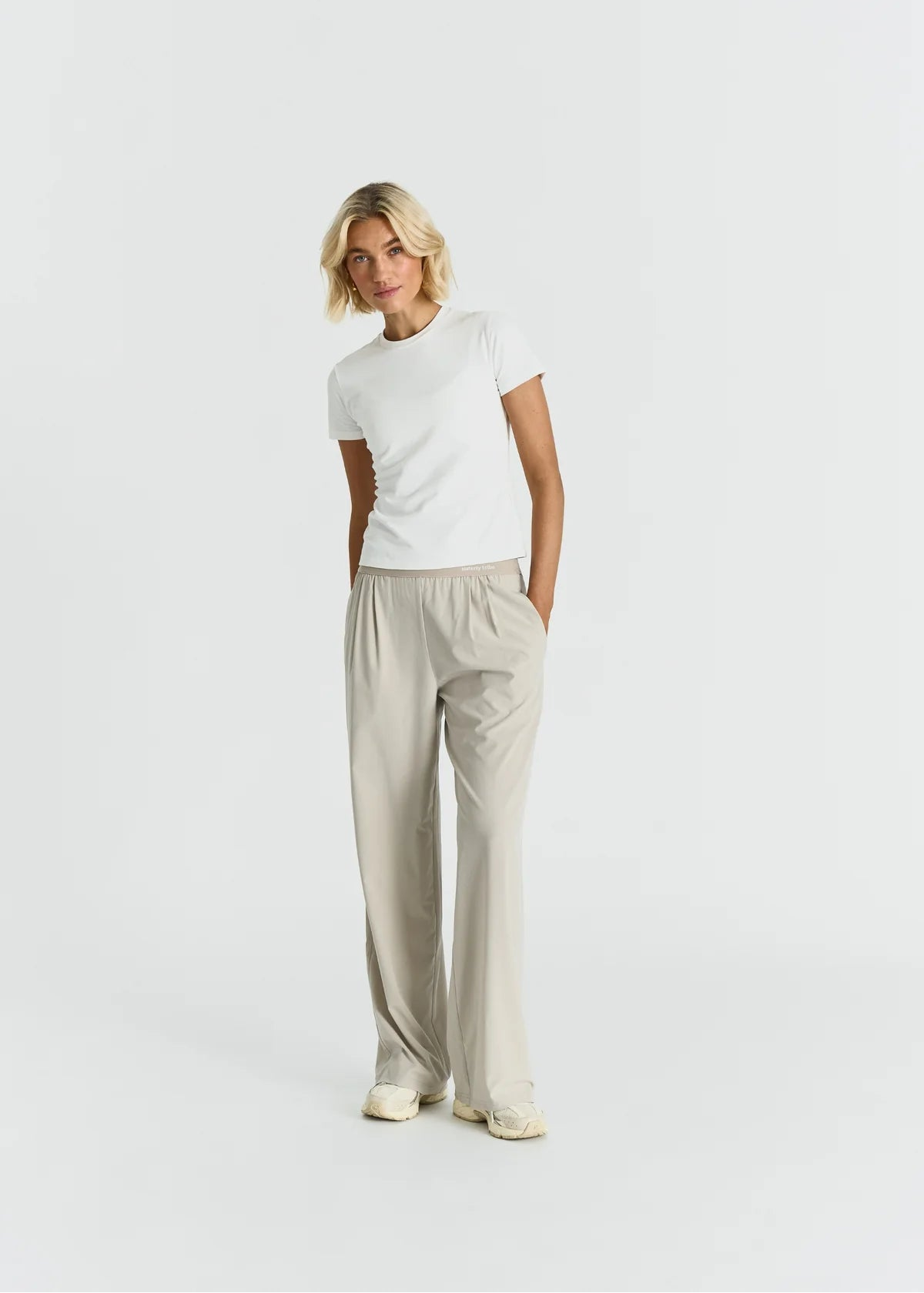 SOFTFLOW WIDE LEG PANTS - OATMEAL
