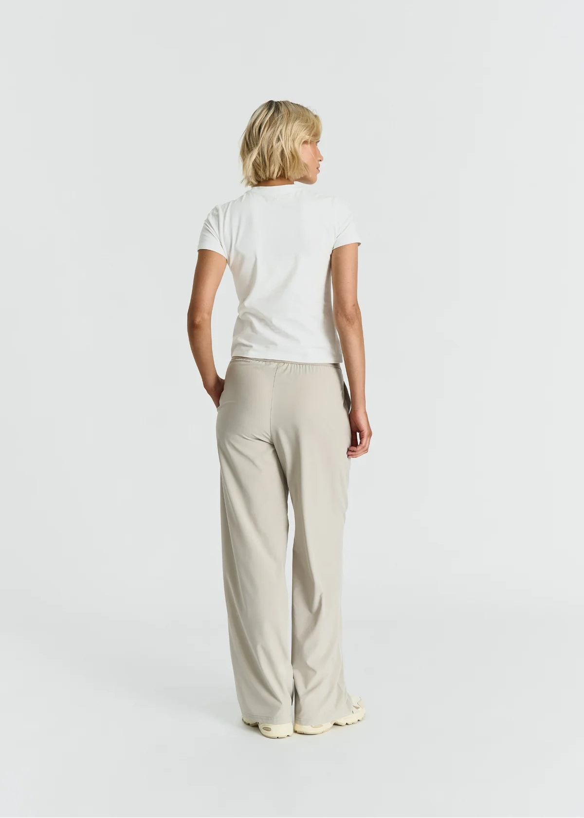 SOFTFLOW WIDE LEG PANTS - OATMEAL