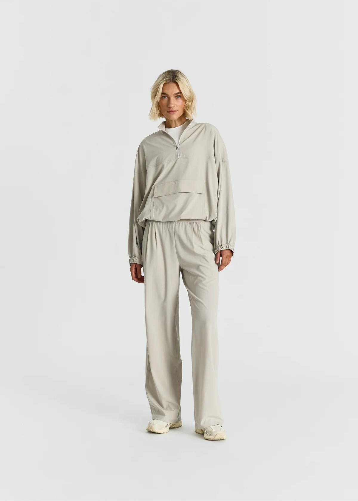 SOFTFLOW WIDE LEG PANTS - OATMEAL