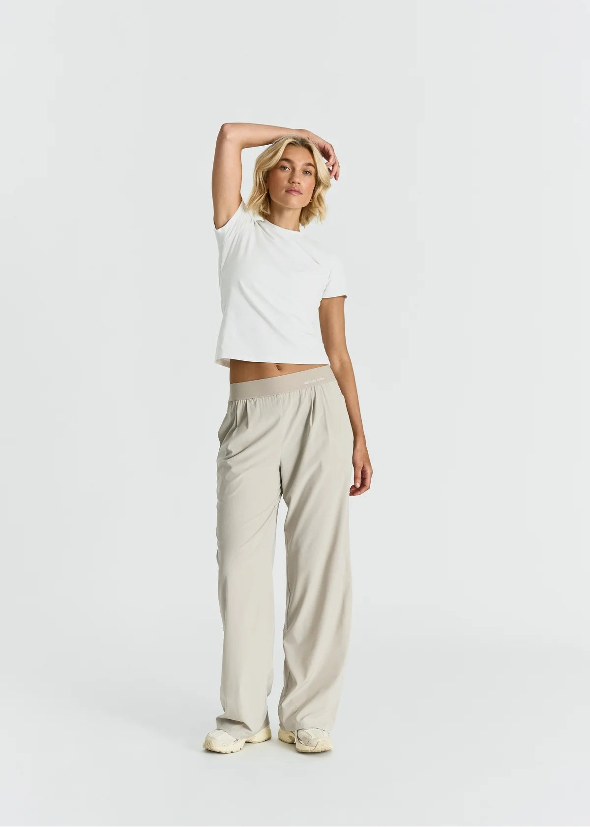 SOFTFLOW WIDE LEG PANTS - OATMEAL
