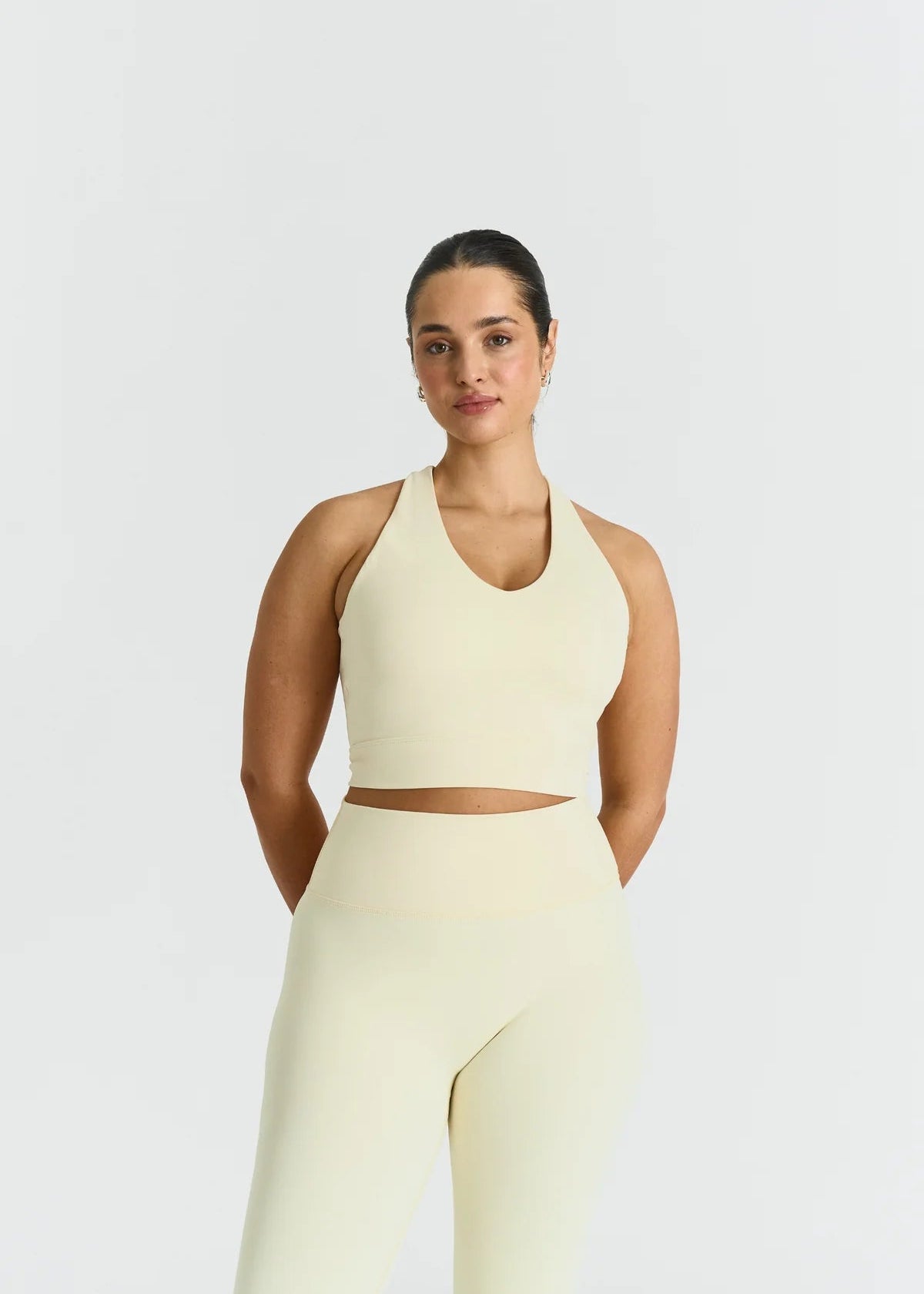 SOFTSCULPT V-NECK CROSS BACK BRA - LEMONADE