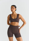 SOFTSCULPT DEEP V-NECK BRA - ESPRESSO