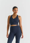 SOFTSCULPT V-NECK CROSS BACK BRA - NAVY