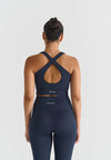 SOFTSCULPT V-NECK CROSS BACK BRA - NAVY