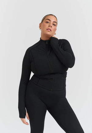 SOFTSCULPT ZIP JACKET - BLACK