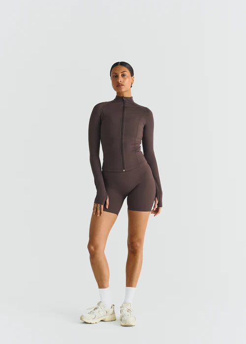 SOFTSCULPT ZIP JACKET - ESPRESSO