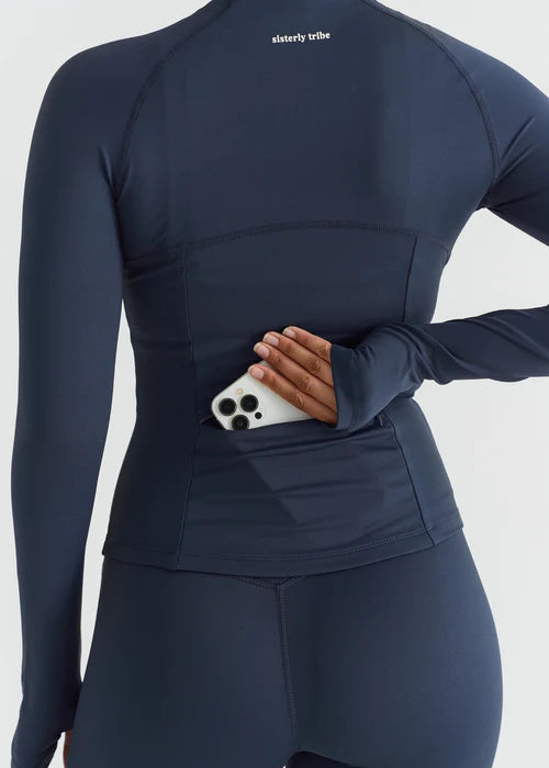 SOFTSCULPT ZIP JACKET - NAVY