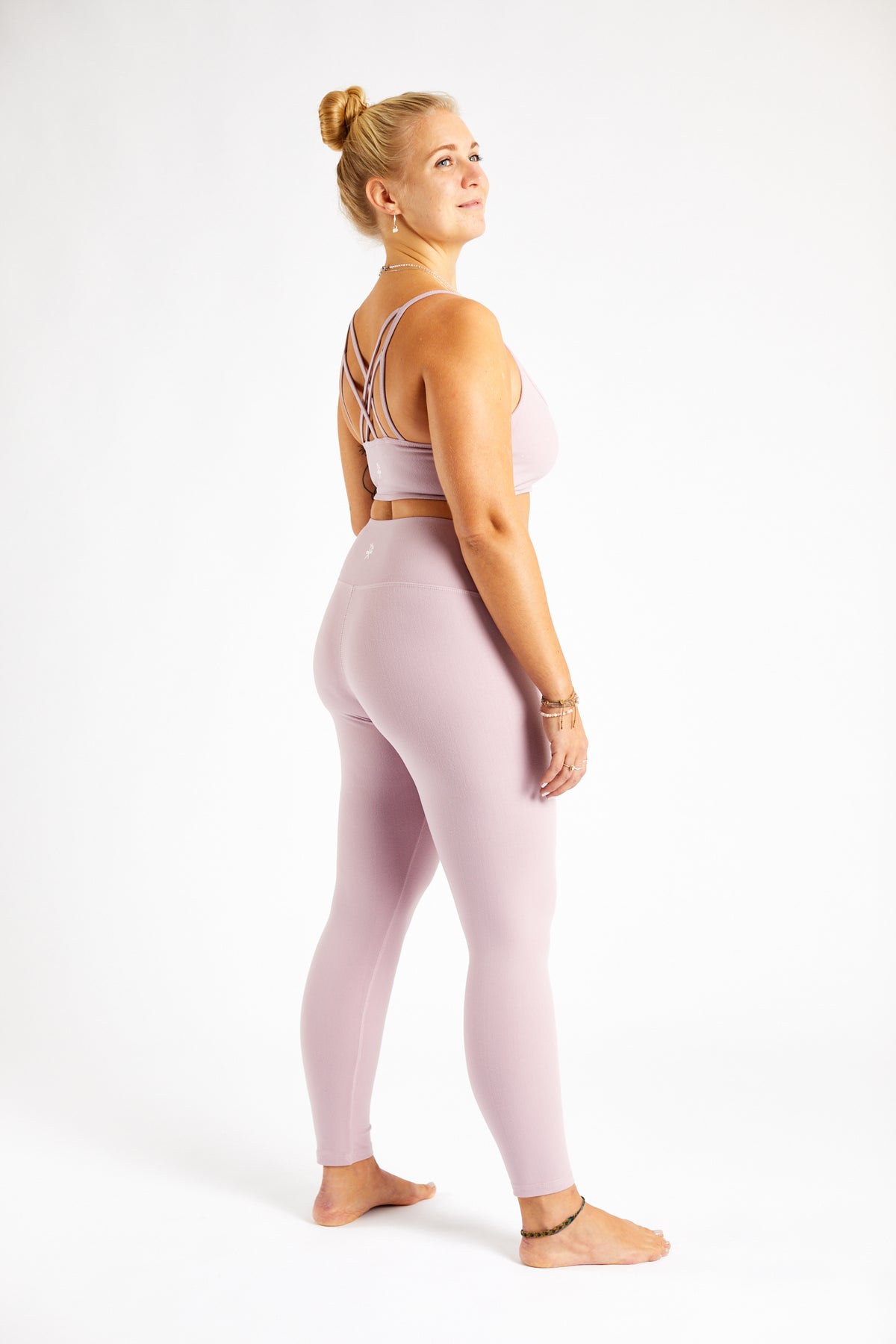 NICOLE HI-RISE YOGA LEGGINGS IN PUDERROSA