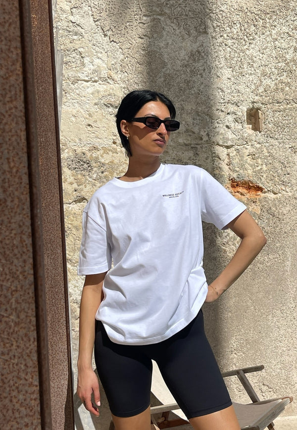 SISTERLY TRIBE OVERSIZED T-SHIRT - WHITE/BLACK