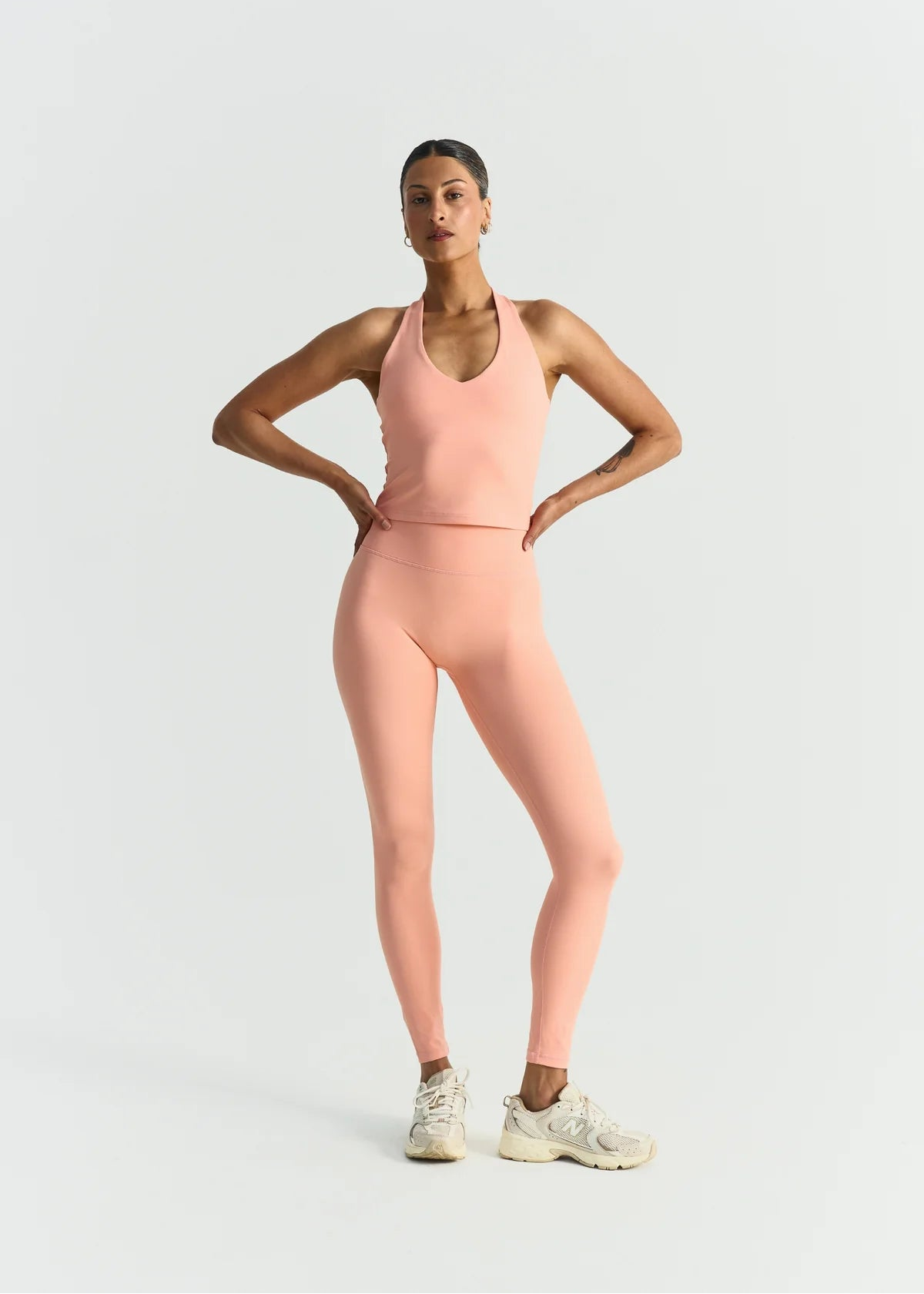 SOFTSCULPT HALTER NECK TOP - PEACH