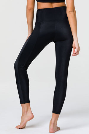 SWEETHEART MIDI LEGGING - BLACK RIB