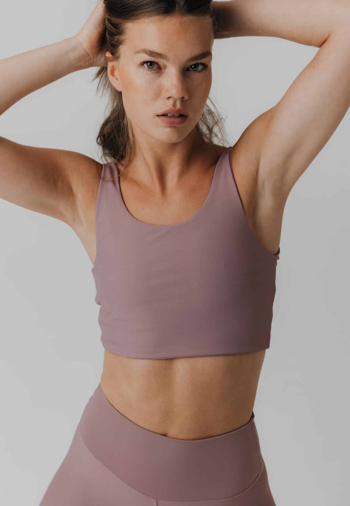YOGA MIDI SCOOP TOP - DUSKY ORCHID