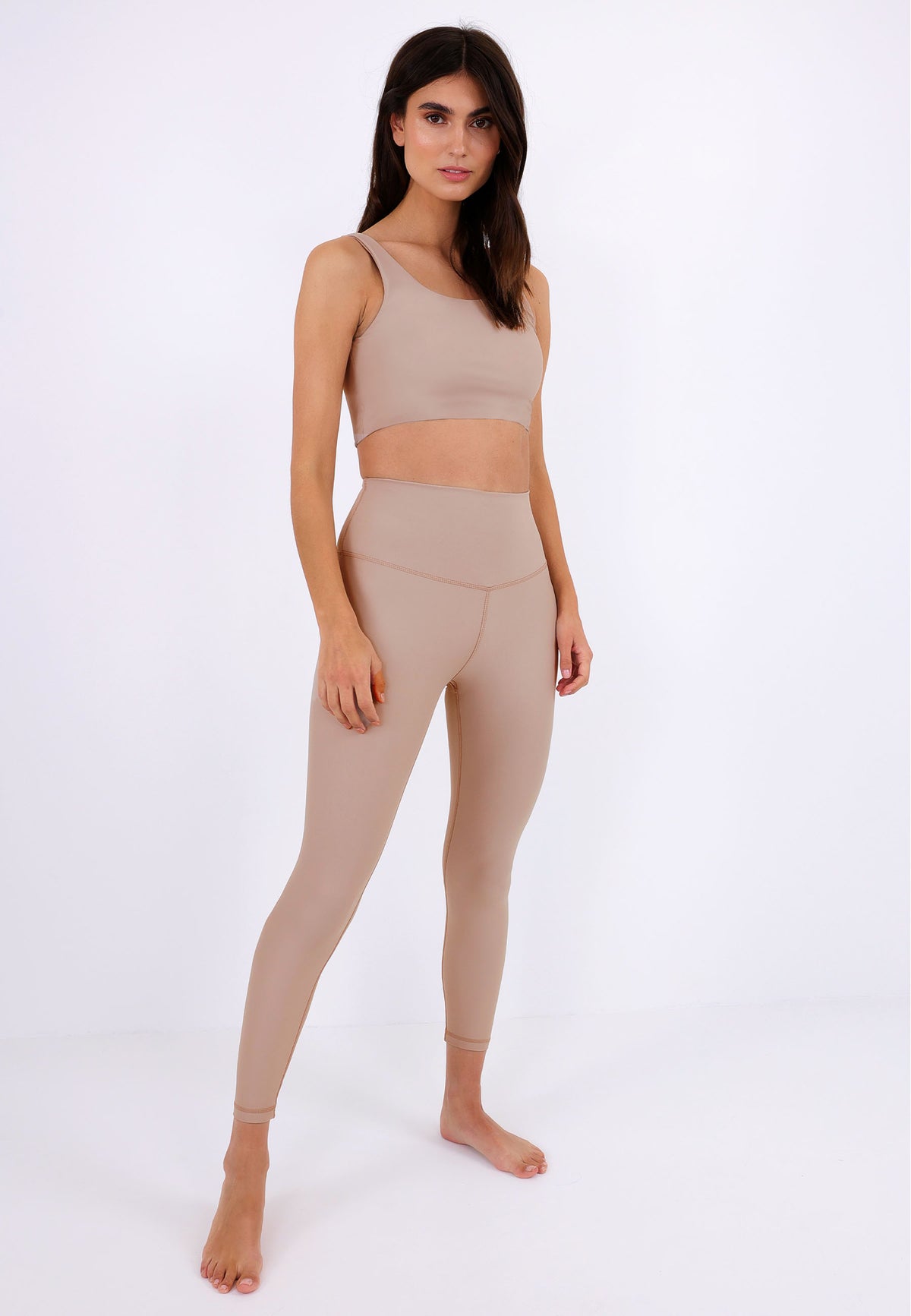 YOGA MIDI SCOOP TOP - TAUPE