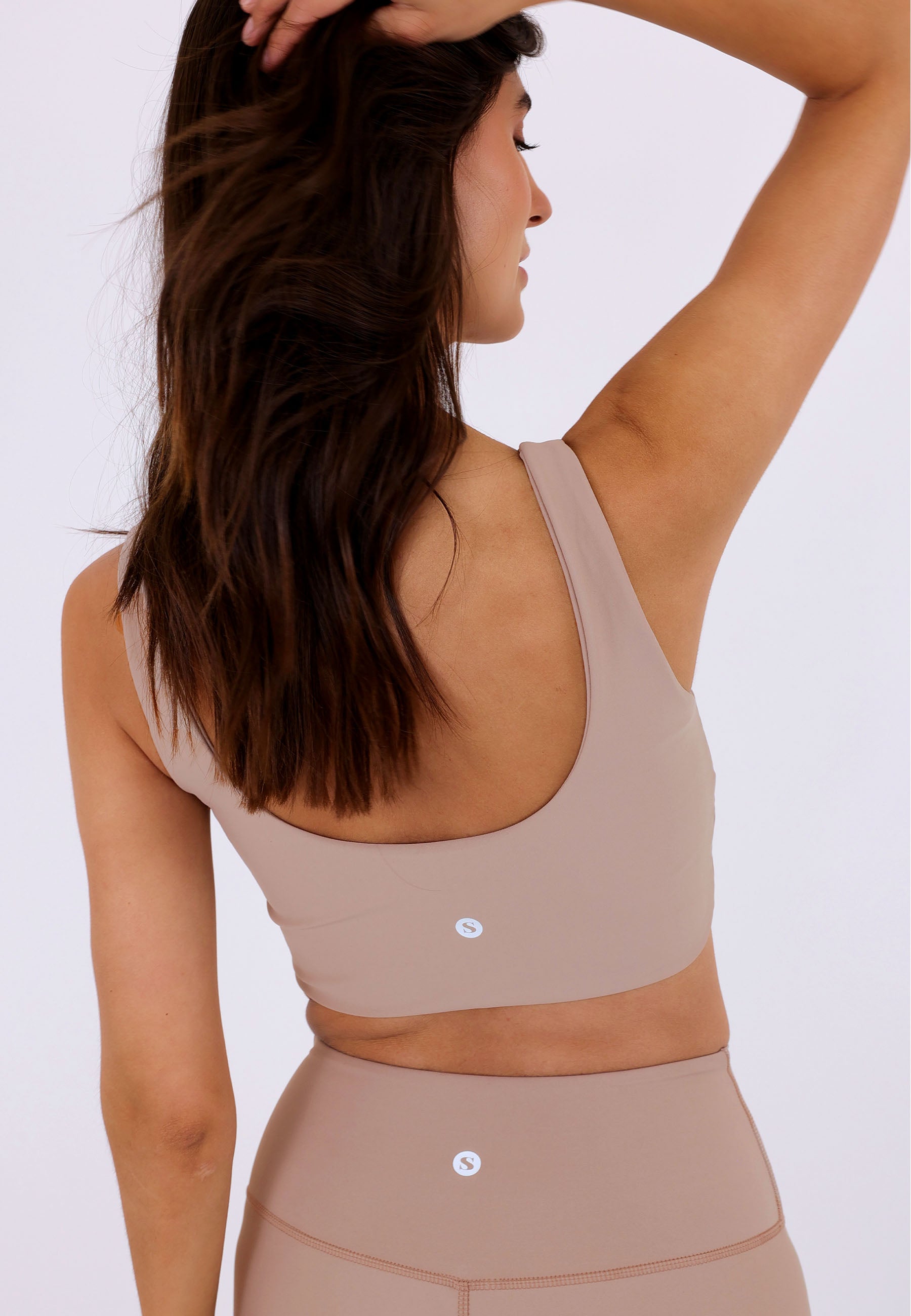 YOGA MIDI SCOOP TOP - TAUPE